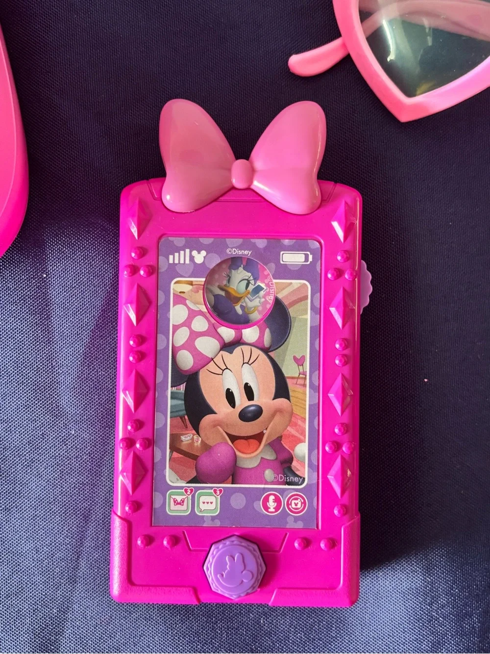 Disney Minnie Mouse Purse Playset Just Play Cell Phone Sunglasses Accessories
